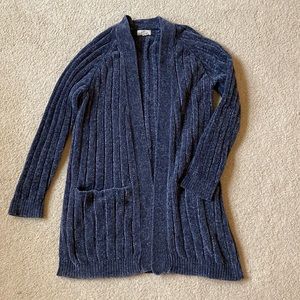 Grey Chenille Cardigan